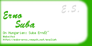 erno suba business card